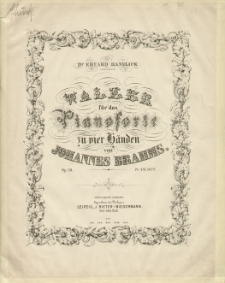 Walzer : für das : Pianoforte : zu vier Händen : Op. 39