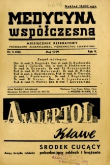 Medycyna Współczesna 1939 R.5 nr 5