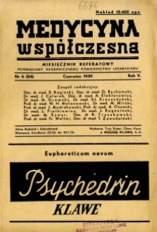 Medycyna Współczesna 1939 R.5 nr 6