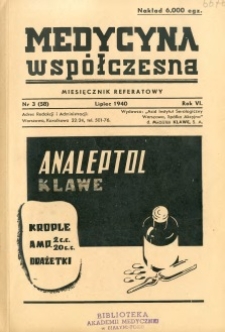 Medycyna Współczesna 1940 R.6 nr 3
