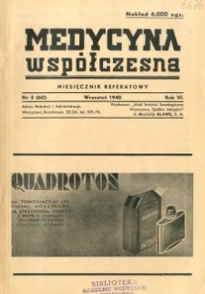 Medycyna Współczesna 1940 R.6 nr 5