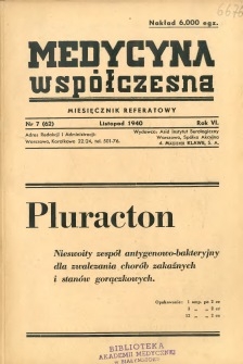 Medycyna Współczesna 1940 R.6 nr 7