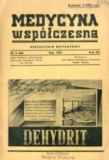 Medycyna Współczesna 1941 R.7 nr 5