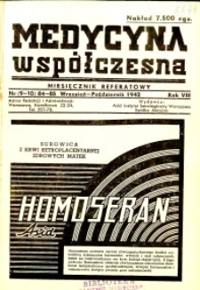 Medycyna Współczesna 1942 R.8 nr 9-10