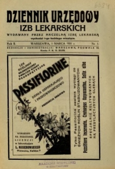 Dziennik Urzędowy Izb Lekarskich 1931 R.2 nr 3