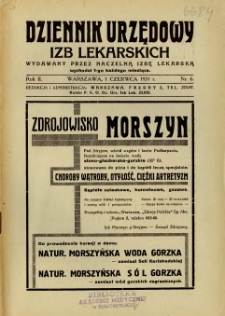 Dziennik Urzędowy Izb Lekarskich 1931 R.2 nr 6