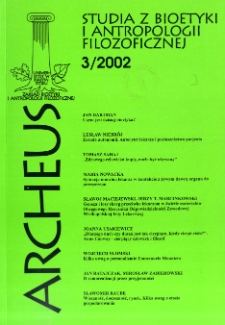 Archeus : studia z bioetyki i antropologii filozoficznej. T. 3