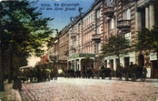 Wilna. Die Georgstrasse mit dem Hotel Bristol