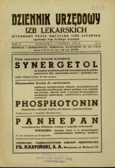Dziennik Urzędowy Izb Lekarskich 1939 R.10 nr 6