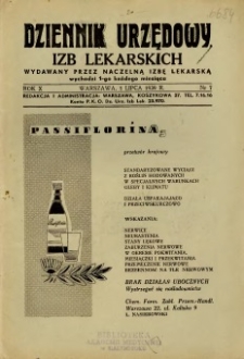 Dziennik Urzędowy Izb Lekarskich 1939 R.10 nr 7