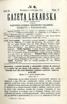 Gazeta Lekarska 1868 R.3, t.5, nr 3