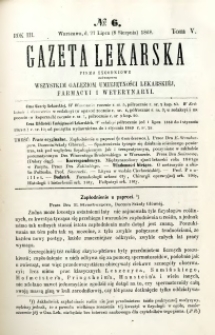 Gazeta Lekarska 1868 R.3, t.5, nr 6