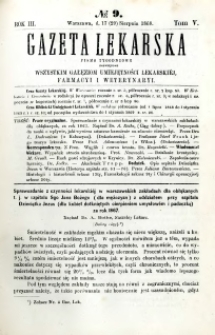 Gazeta Lekarska 1868 R.3, t.5, nr 9