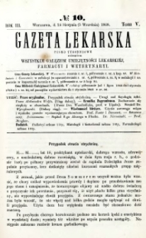 Gazeta Lekarska 1868 R.3, t.5, nr 10