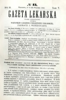 Gazeta Lekarska 1868 R.3, t.5, nr 13