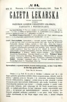 Gazeta Lekarska 1868 R.3, t.5, nr 14