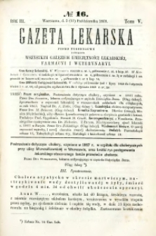 Gazeta Lekarska 1868 R.3, t.5, nr 16