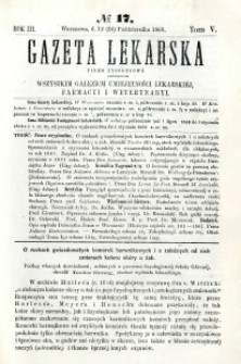 Gazeta Lekarska 1868 R.3, t.5, nr 17