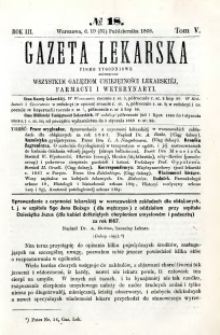 Gazeta Lekarska 1868 R.3, t.5, nr 18