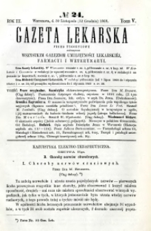 Gazeta Lekarska 1868 R.3, t.5, nr 24