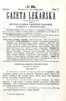 Gazeta Lekarska 1868 R.3, t.5, nr 25