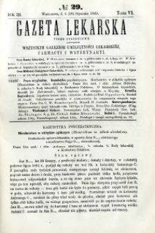 Gazeta Lekarska 1869 R.3, t.6, nr 29