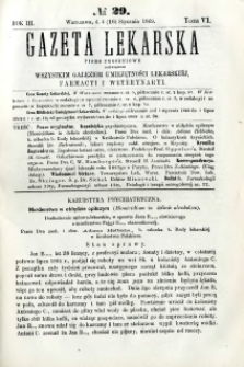 Gazeta Lekarska 1869 R.3, t.6, nr 29