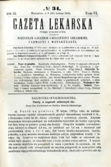 Gazeta Lekarska 1869 R.3, t.6, nr 34