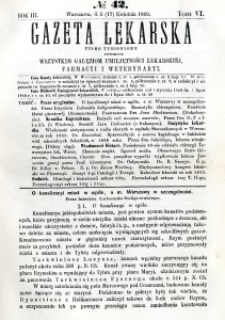 Gazeta Lekarska 1869 R.3, t.6, nr 42