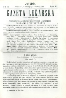 Gazeta Lekarska 1869 R.3, t.6, nr 50