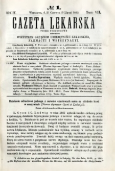 Gazeta Lekarska 1869 R.4, t.7, nr 1