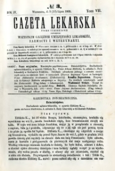 Gazeta Lekarska 1869 R.4, t.7, nr 3
