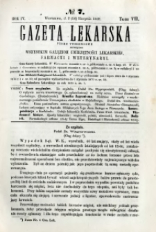 Gazeta Lekarska 1869 R.4, t.7, nr 7