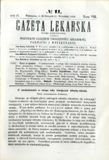 Gazeta Lekarska 1869 R.4, t.7, nr 11