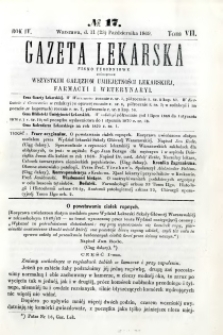 Gazeta Lekarska 1869 R.4, t.7, nr 17