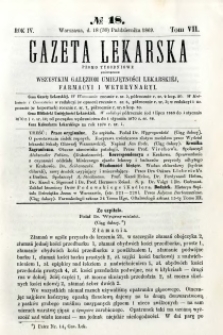 Gazeta Lekarska 1869 R.4, t.7, nr 18