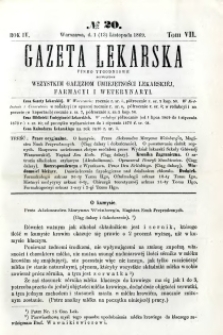 Gazeta Lekarska 1869 R.4, t.7, nr 20