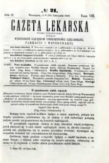 Gazeta Lekarska 1869 R.4, t.7, nr 21