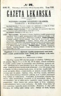 Gazeta Lekarska 1870 R.4, t.8, nr 27