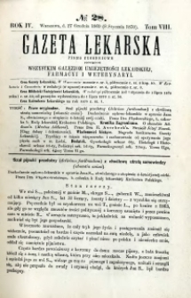Gazeta Lekarska 1870 R.4, t.8, nr 28