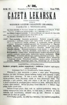 Gazeta Lekarska 1870 R.4, t.8, nr 31