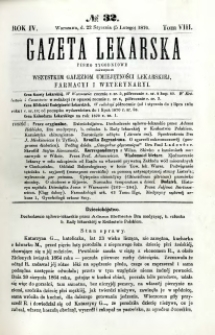 Gazeta Lekarska 1870 R.4, t.8, nr 32