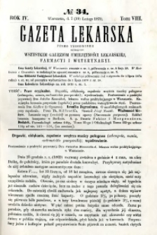Gazeta Lekarska 1870 R.4, t.8, nr 34
