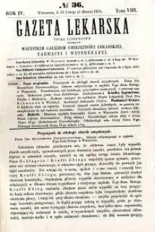 Gazeta Lekarska 1870 R.4, t.8, nr 36