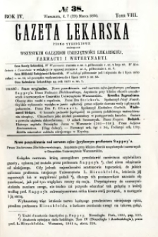 Gazeta Lekarska 1870 R.4, t.8, nr 38