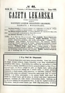 Gazeta Lekarska 1870 R.4, t.8, nr 41