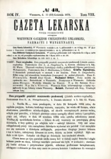 Gazeta Lekarska 1870 R.4, t.8, nr 43
