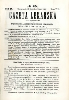 Gazeta Lekarska 1870 R.4, t.8, nr 45