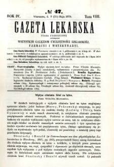 Gazeta Lekarska 1870 R.4, t.8, nr 47