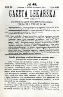 Gazeta Lekarska 1870 R.4, t.8, nr 49